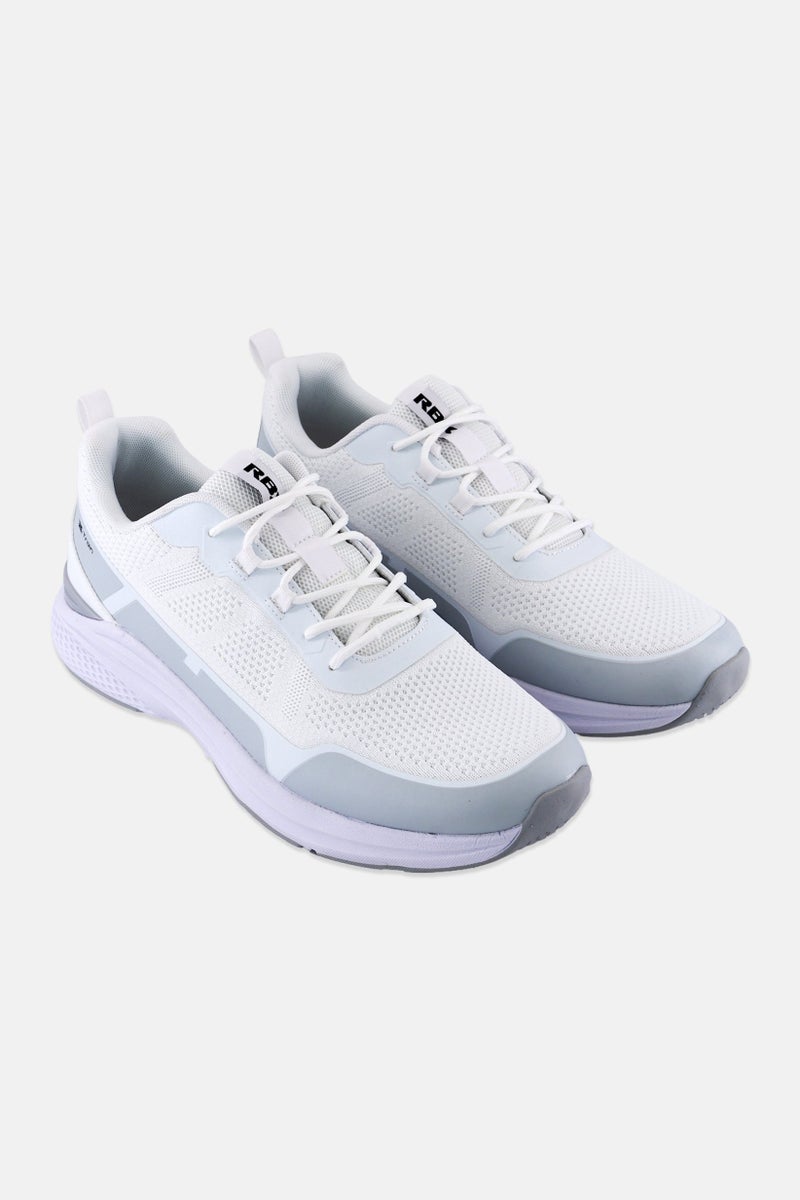 RBX Men Brand Logo Lace Up Outdoor Shoes, White  - Image 1