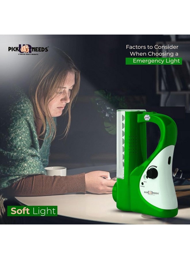Pick Ur Needs Rechargeable Emergency 2 In1 Home LED Torch Lantern Lamp Light With 24 SMD Light Torch (Green), 500 Lumens - Image 4