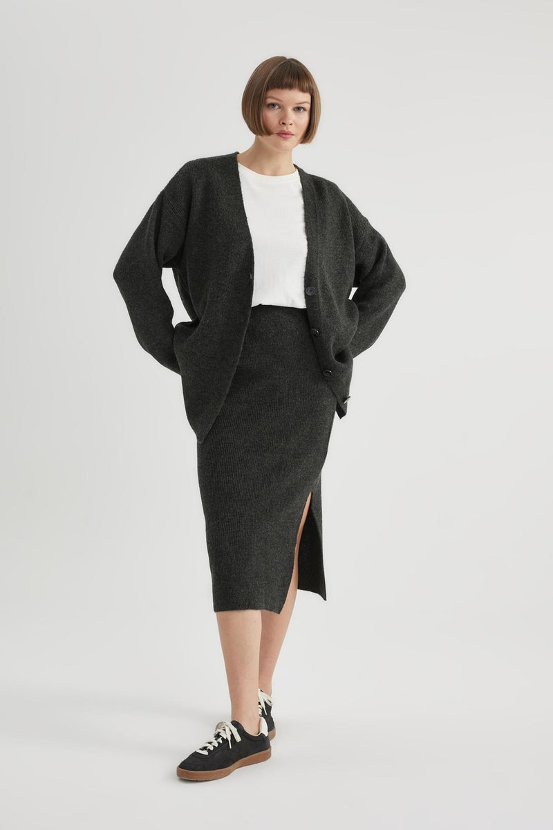 DeFacto Woman Slit Knitwear Midi Skirt  - Image 2