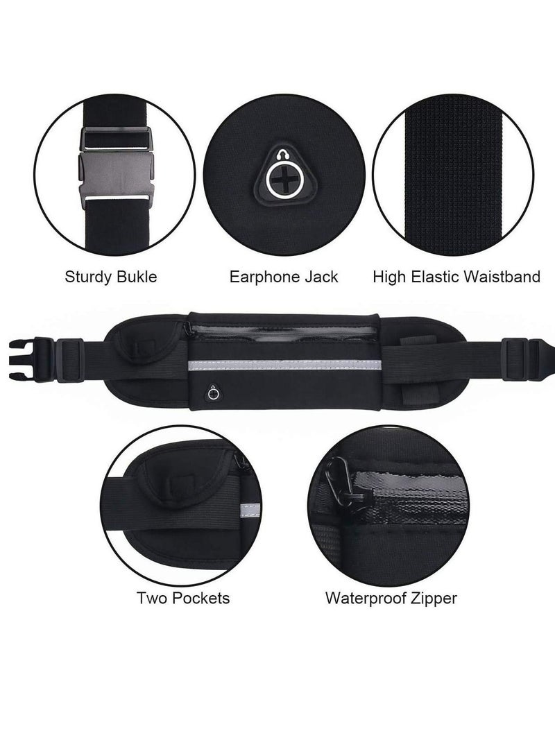 Running Pouch Belt Waist Pack Bag, Adustable Workout Gym Fanny Pack, Bounce Free Jogging Pocket with Large Capacity, Perfect for Walking Cycling Outdoor exercise - Image 5