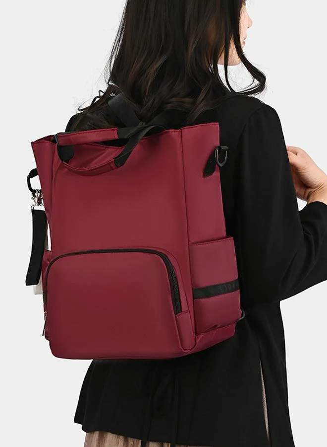 تايك تو Burgundy Plain Shoulder Handbag