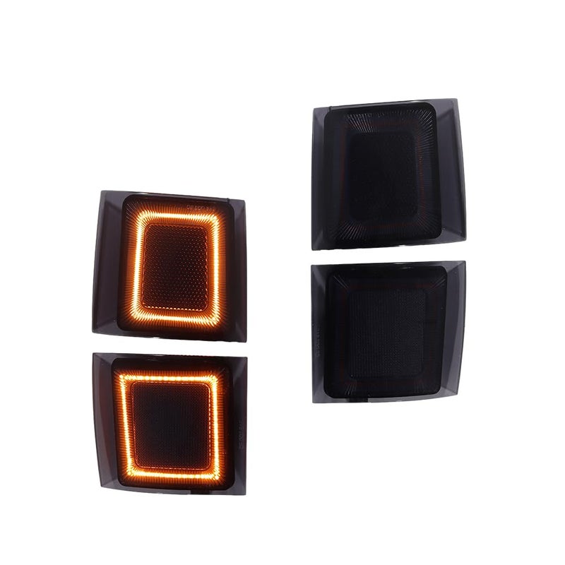 Tonsya For 9499 Chevrolet CK 1500 2500 3500 Pickup9499 Chevrolet CK 1500 2500 Suburban9599 Chevrolet Tahoe 94 Chevrolet Turn Signal Side Marker lights Smoked Amber LED 4pcs