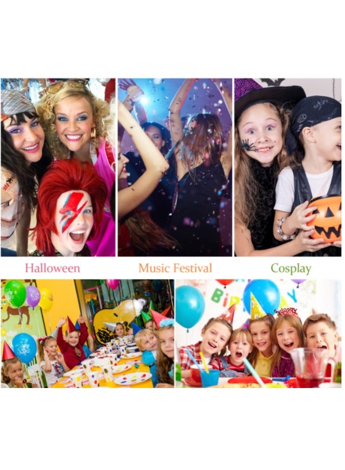 EELHOE Temporary Tattoo Glue - 8ml Glitter Glue Brush Bottle, Water Soluble Body Painting Glue, Ideal for Halloween, Carnival, Birthday Party, Theme Party, Costume Events & Makeup Artists - Image 2