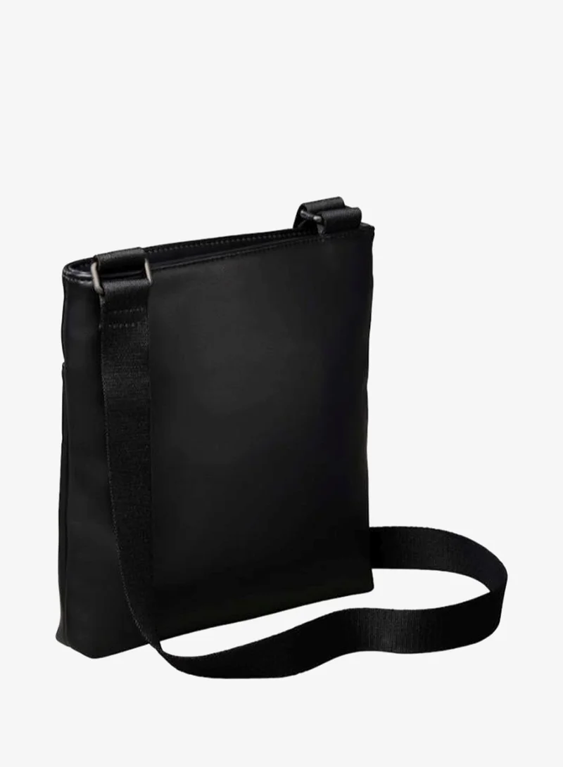 Calvin Klein Black Embossed CK Monogram Crossbody Bag for Men | Best Price UAE