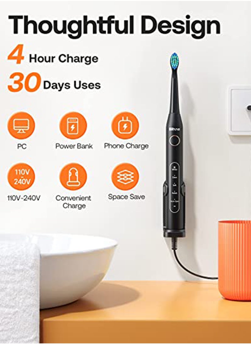 Bitvae - Bitvae Electric Toothbrush for Adults - Ultrasonic Electric Toothbrushes with 6 Brush Heads ,Accepted Power Rechargeable Toothbrush with 5 Modes, Smart Timer - Image 1