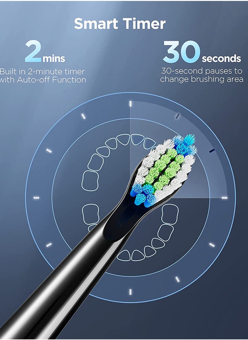 Bitvae - Bitvae Electric Toothbrush for Adults - Ultrasonic Electric Toothbrushes with 6 Brush Heads ,Accepted Power Rechargeable Toothbrush with 5 Modes, Smart Timer - Image 1
