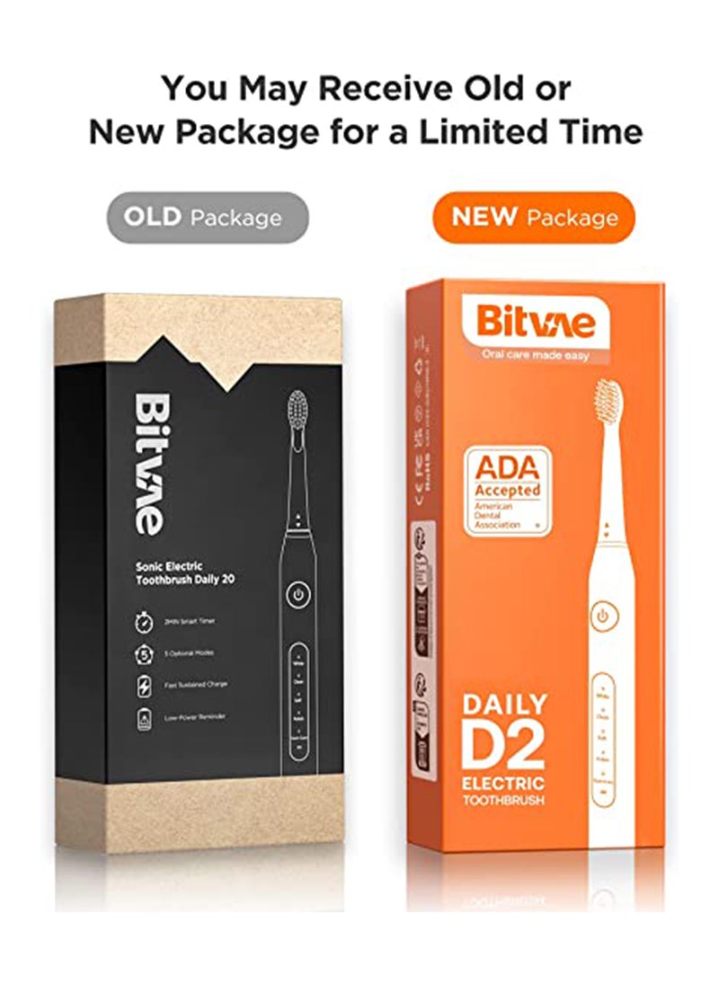 Bitvae - Bitvae Electric Toothbrush for Adults - Ultrasonic Electric Toothbrushes with 6 Brush Heads ,Accepted Power Rechargeable Toothbrush with 5 Modes, Smart Timer - Image 1