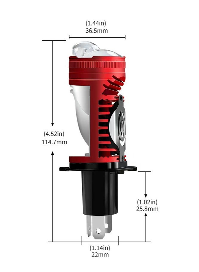 مصابيح أمامية LED عالية الطاقة فائقة السطوع عدساتها عالمية، إضاءة مركّزة عالية الإضاءة للسيارات والدراجات النارية مزدوجة الشعاع، مخصّصة للطرق الوعرة. - Image 4
