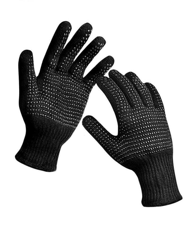 Heat Resistant Glove For With Silicone Bumps, New Upgraded Professional Heat Resistant Glove Mitts For Hot Hair Styling Curling Iron Wand Flat Iron Hair Straightener, Universal Size - Image 1
