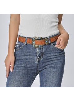 Bohemian Cowboy Turquoise Beaded Womens Belt CHECOLATE