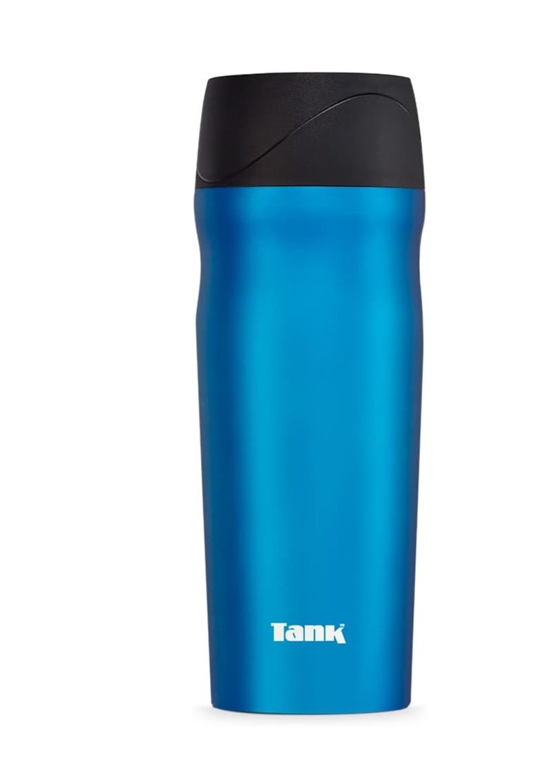 TANK Premium Stainless Steel Tumbler 450mL – 360° Push Button Lid, Leak-Proof, Double-Walled Insulation – Keeps Drinks Hot for Up to 6 Hours, Perfect for Travel, Office & Outdoor Use  - Image 1