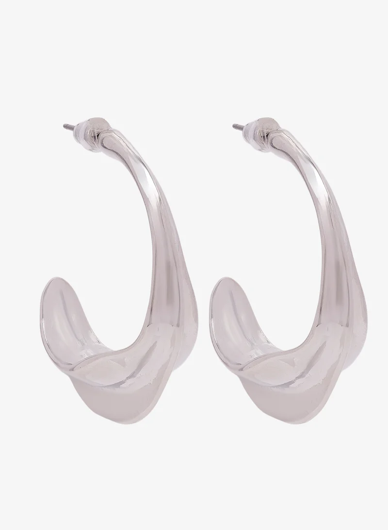 جينجر Chunky Gold Hoop Earrings