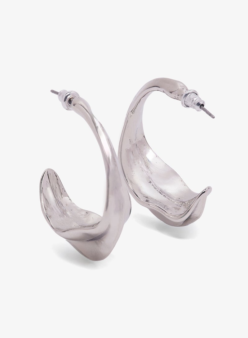 Ginger Chunky Gold Hoop Earrings - Image 2