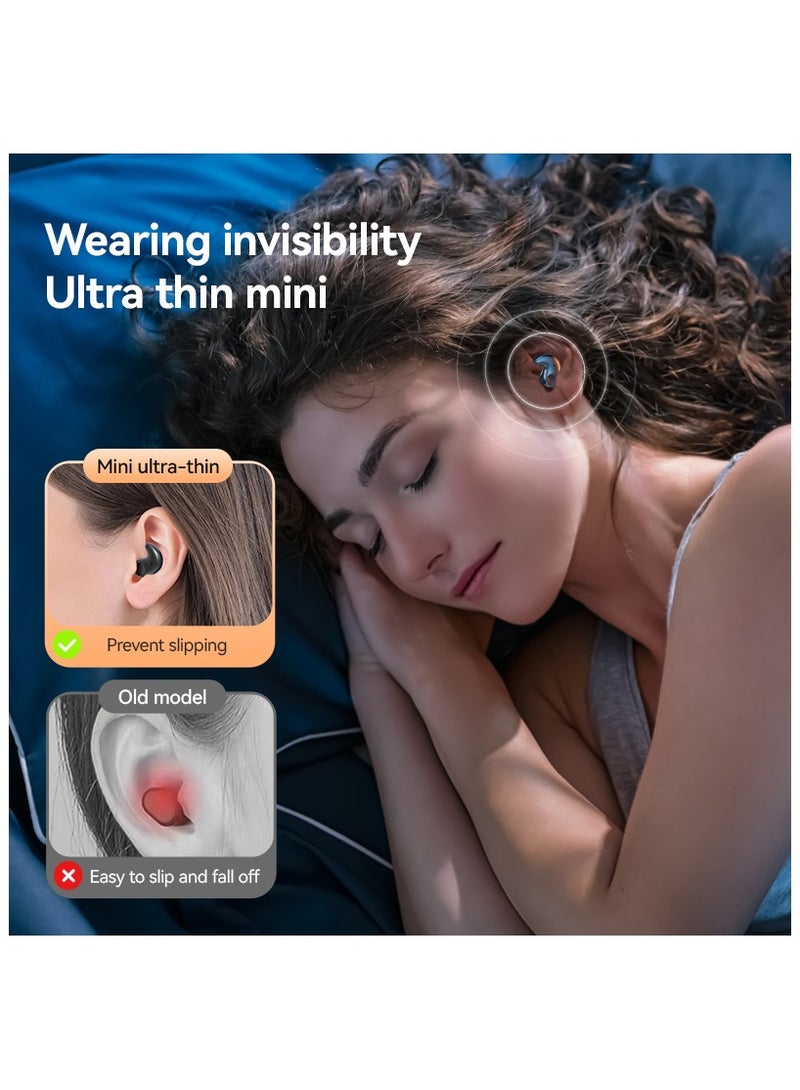 caijin Bluetooth Earbuds,Wireless Sleep Ear Buds,Invisible Noise Cancelling Headphones,Bluetooth 5.4 Sleeping Headset for Side Sleepers Small Ears Canal,Discreet in-Ear Tiny Earphones,for Samsung/Android - Image 3