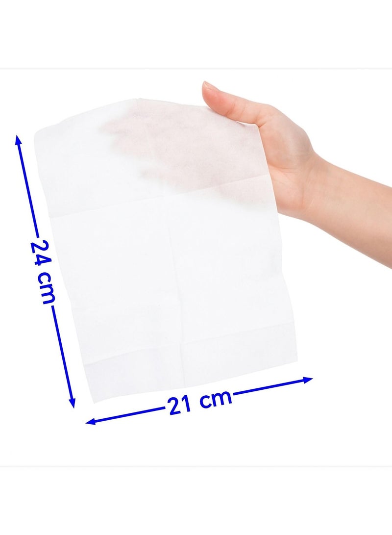 عبوة من قطعتين من مناديل التنظيف المبللة السميكة للمطبخ، مقاس كبير جدًا 24 × 21 سم، بخلاصة زيت جوز الهند، متعددة الاستخدامات، 160 منديل تنظيف للمطبخ والمكتب والمطعم، لإزالة الشحوم والزيوت - Image 2