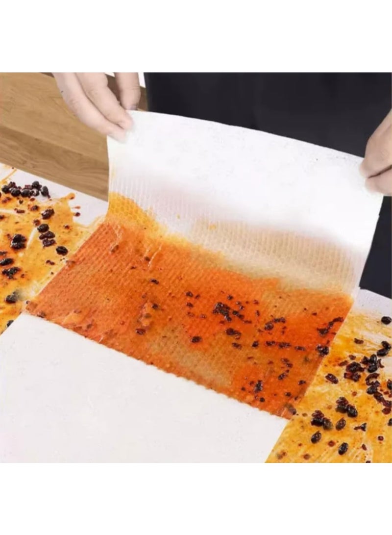 عبوة من قطعتين من مناديل التنظيف المبللة السميكة للمطبخ، مقاس كبير جدًا 24 × 21 سم، بخلاصة زيت جوز الهند، متعددة الاستخدامات، 160 منديل تنظيف للمطبخ والمكتب والمطعم، لإزالة الشحوم والزيوت - Image 3