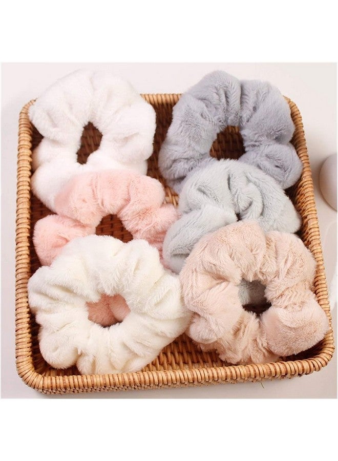 BAKEFY 5 Pieces Large Towel Microfiber Drying Soft Scrunchies Thick Scrunchies Fuzzy Scrunchy Ponytail Holder for Hair Light Bobbles Ropes Wet and Dry Hair Accessories - Image 5