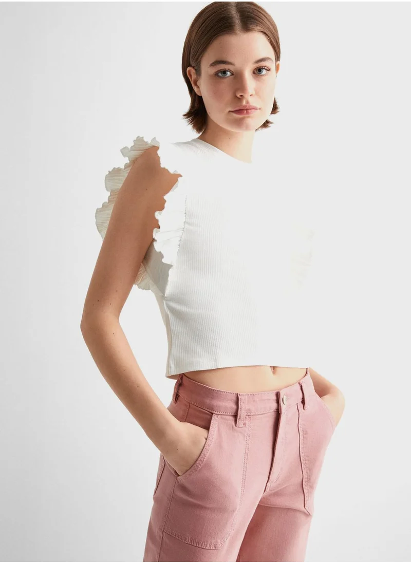 MANGO Youth Ruffle Top