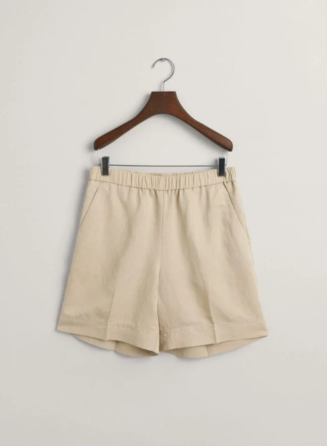 غانت Gant Relaxed Fit Linen Blend Pull-On Shorts