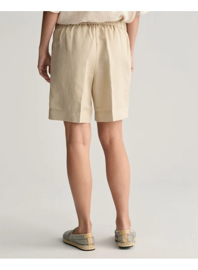 غانت Gant Relaxed Fit Linen Blend Pull-On Shorts