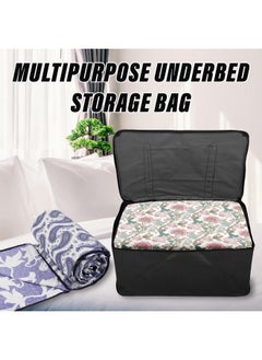 Kuber Industries Kuber Industries Rexine Storage Bag | Clothes Storage Attachi Bag | Underbed Storage Bag | Zipper Storage Bag | Wardrobe Organizer With Handle | Travel Jumbo Attachi Bag | Pack Of 2 | Black  - Image 5