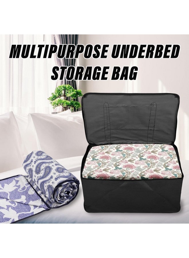 Kuber Industries Rexine Storage Bag | Clothes Storage Attachi Bag | Underbed Storage Bag | Zipper Storage Bag | Wardrobe Organizer With Handle | Travel Jumbo Attachi Bag | Pack Of 2 | Black - Image 5