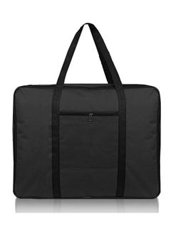 Kuber Industries Kuber Industries Rexine Storage Bag | Clothes Storage Attachi Bag | Underbed Storage Bag | Zipper Storage Bag | Wardrobe Organizer With Handle | Travel Jumbo Attachi Bag | Pack Of 2 | Black  - Image 2