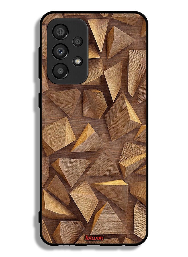Tolwak Samsung Galaxy A33 5G Protective Case Cover Wood Pieces Art - Image 1