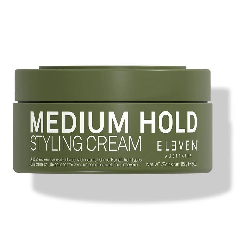 ELEVEN AUSTRALIA Medium Hold Hair Styling Cream for Men & Women - Slick Hold Pomade Product with Carnauba Wax, Shaping for Short, Medium, or Long Hair, Matte Texture Paste, Adds Natural Shine - 3 oz - Image 1