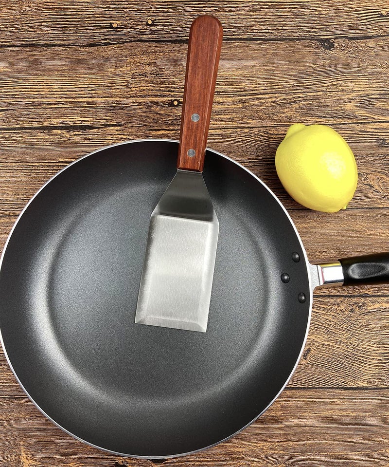 KLAQQED Metal Spatula for Cast Iron Skillet Grill Stainless Steel Spatula for Burger, Fish Turner Griddle Spatula, Spachulas Egg Flipper, Flat Top Metal Spatula for Cooking BBQ - Image 5