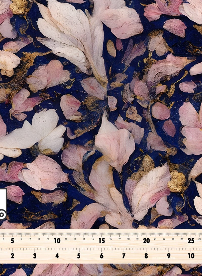 فيلاتو Ø¬Ù„Ø§Ø¨ÙŠØ© Ù…Ø®ÙˆÙŠØ± Ù…Ù† Ù‚Ù…Ø§Ø´ Ø­Ø±ÙŠØ± Ø§Ù„Ù„ÙŠÙ„ Ø¹Ø±Ø§Ù…Ù†ÙŠ Ø¨Ø§Ù„ÙŠØ§Ø±Ø¯Ø©ØŒ Ø£Ø²Ø±Ù‚ Ø¯Ø§ÙƒÙ†ØŒ Ù…Ø²Ù‡Ø±ØŒ Ù…Ù‚Ø§Ø³ 58 Ø¨ÙˆØµØ© - Image 4