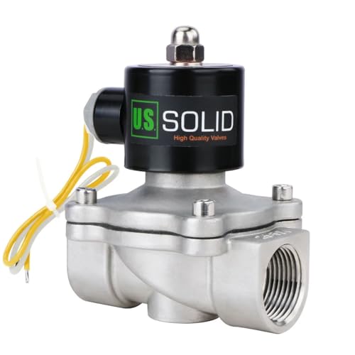 U.S. Solid 1 inch Stainless Steel Electric Solenoid Valve 110VAC Normally Closed Air Water - Image 1