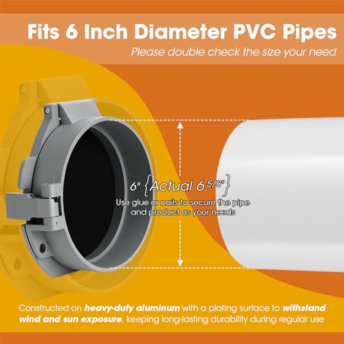 SDSNTE Steel Security Upgraded Conduit Carrier Kit Fit 6 Inch PVC Pipe for Providing Extra Storage on Truck Rack (PVC Pipe Not Included) - Image 3