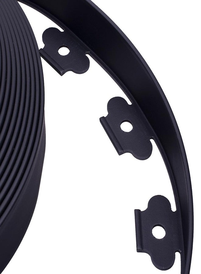 YANEYRIE Garden Edging，100FT Landscape Edging with 60 Spikes for Lawn 1.5 Inch Tall (Black, 100FT) - Image 3