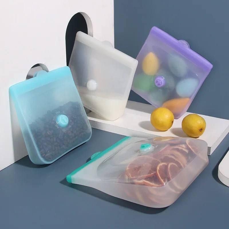 Genaric Silicone Food Storage Container 1300ml Microwave & Freezer Safe with Days Indicator & Airtight Lid Prevents Any Leaks or Odors | From Generic