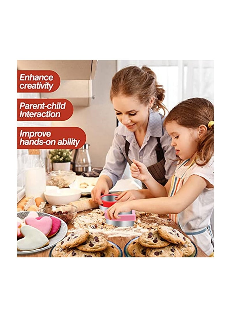 Merlot - Sandwich Cutter  Set Uncrustables  4 Pcs Bread Decruster Sandwich  Pancake Maker Heart Square Circle Dinosaur Shape DIY Cookie Cutters Gift for Kids Adult Boys Girl - Image 1