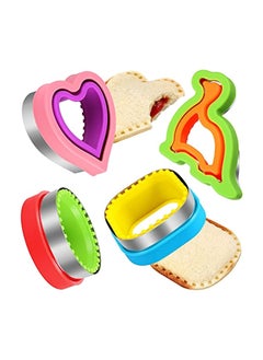 Sandwich Cutter  Set Uncrustables  4 Pcs Bread Decruster Sandwich  Pancake Maker Heart Square Circle Dinosaur Shape DIY Cookie Cutters Gift for Kids Adult Boys Girl