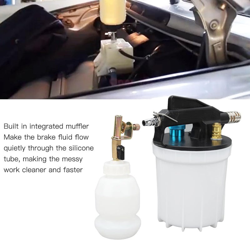 Vacuum Brake Bleeder, 16PCS 2L Air Brake Bleeder Kit with 2L Brake Fluid Extractor and 1L Refilling Bottle, Universal Pneumatic Vacuum Bleeder Tool for Auto Car Truck Use - Image 2