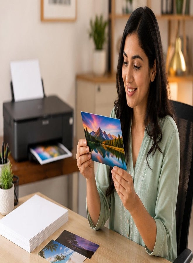 LRS A4 Glossy Photo Paper 180 GSM - Water Proof, Instant Drying, Pack of 100 Sheets | Compatible with All Inkjet Printers | Canon Epson HP | High Gloss Finish - Image 2