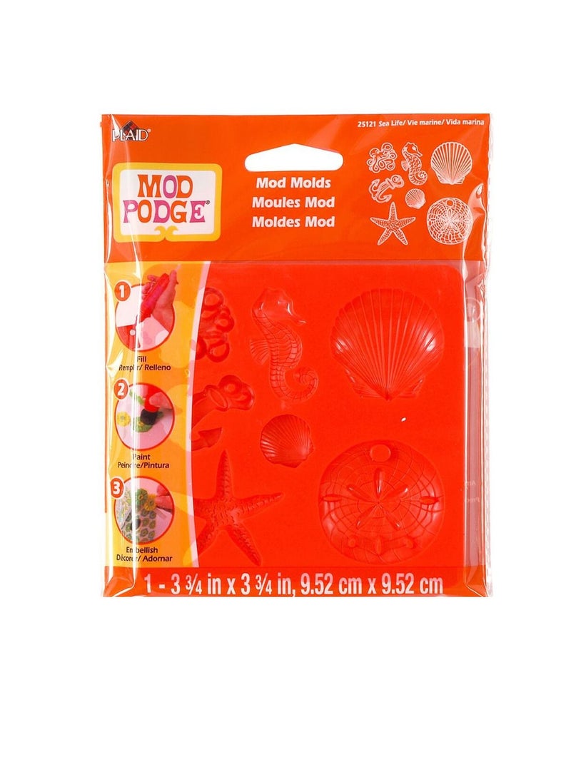 PLAID Mod Mold 3.75in x 3.75in Sea Life  - Image 1