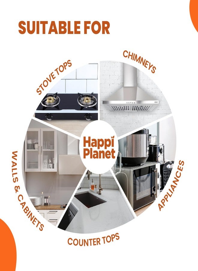 Happi Planet | Kitchen Cleaner | India’s 1st Foaming Formulation for Less Scrubbing | 1.5L | Suitable for Stoves, Chimneys, Counter Tops, Appliances, Walls & Cabinets | Non Toxic & Natural - Image 3