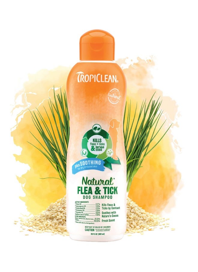 TropiClean - Flea And Tick Soothing Shampoo, 592 Ml - Image 1