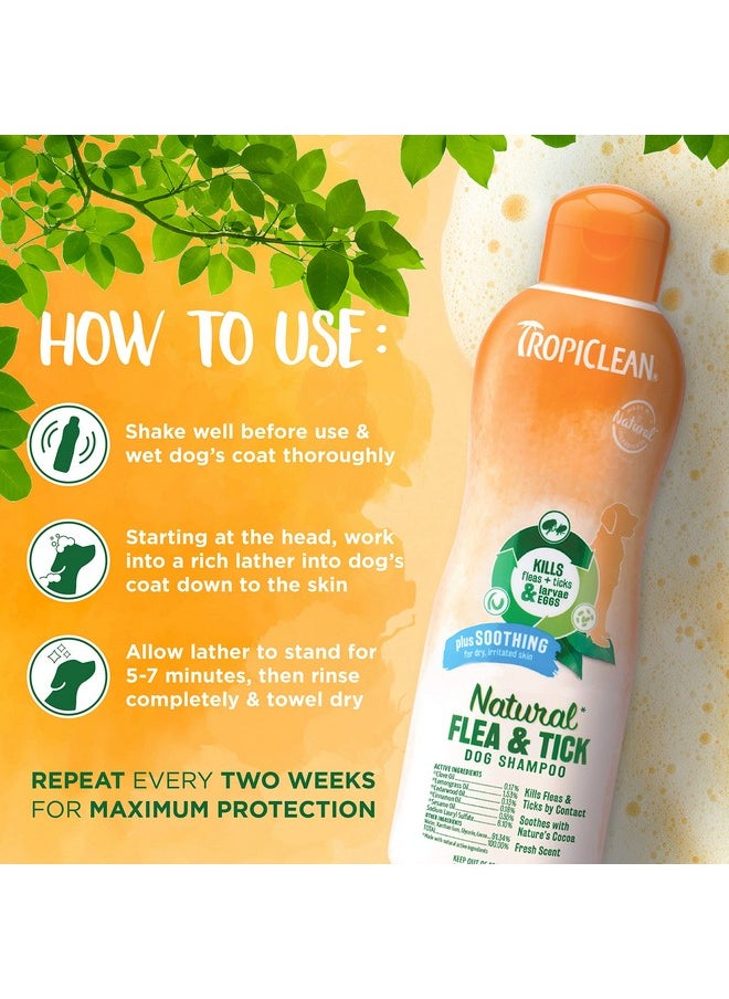 TropiClean - Flea And Tick Soothing Shampoo, 592 Ml - Image 1
