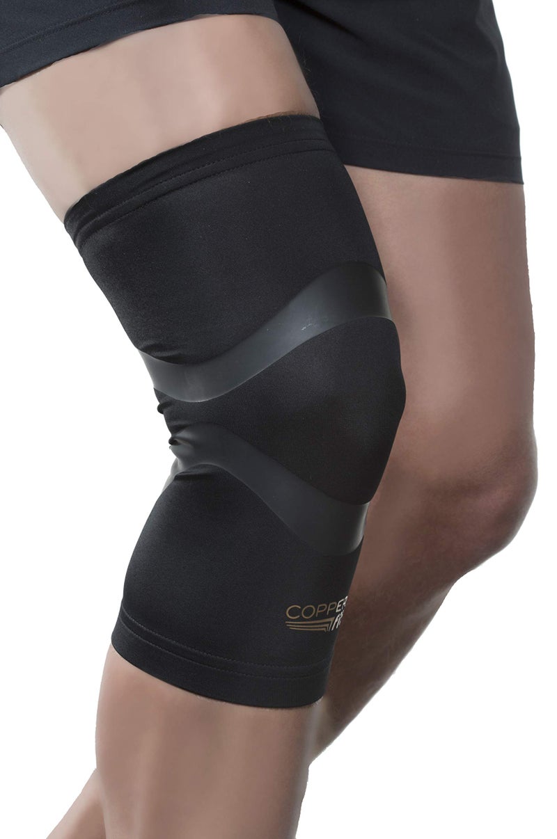 Copper Fit Pro Series Compression Knee Sleeve, Black with Copper Trim, X-Large,Packaging may Vary - Image 1