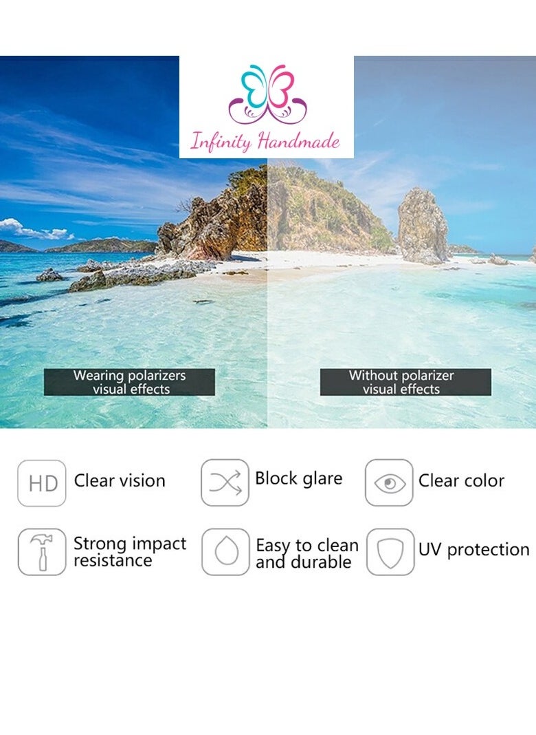 Generic - Unisex sunglasses featuring a TR90 base frame with four magnetic replacement lenses in various colors, polarized sunglasses, superior UV400 protection, and an elegant leather case, perfect for a special gift. Exclusively from INFINITYHANDMADE. - Image 1