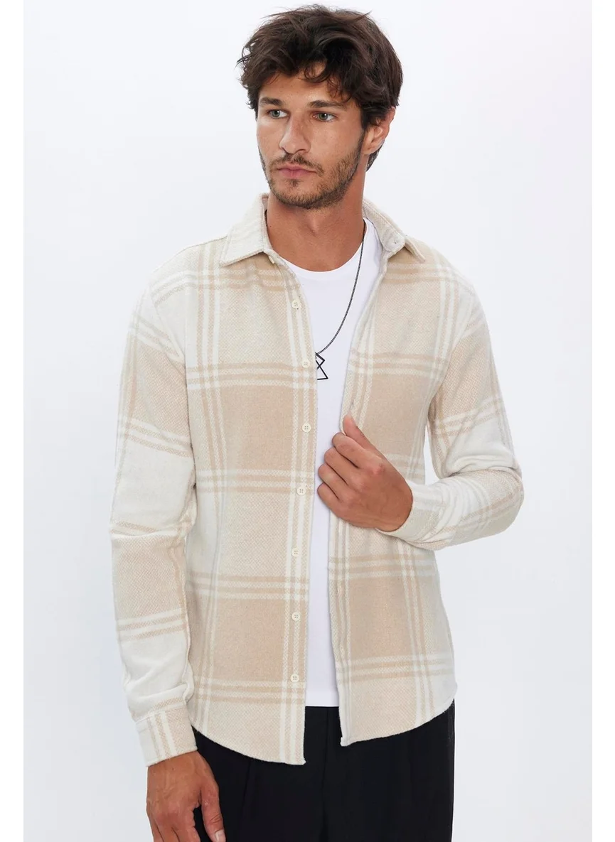 Tudors Men's Slim Fit Slim Fit Lumberjack Plaid Winter Shirt