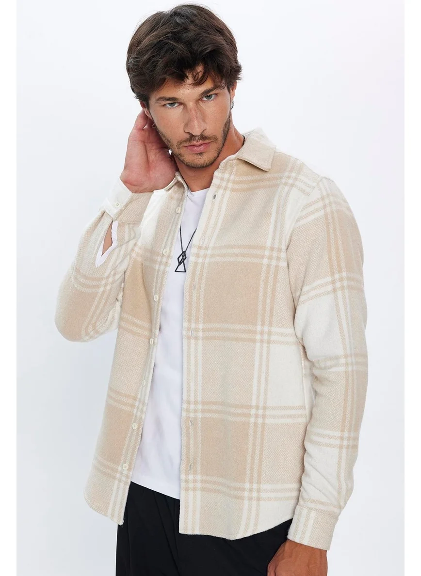 Tudors Men's Slim Fit Slim Fit Lumberjack Plaid Winter Shirt