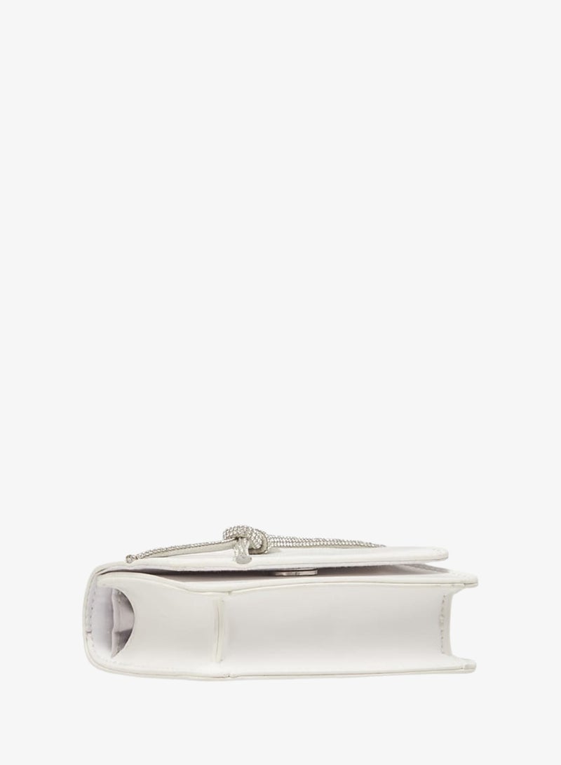 Flora Bella By Shoexpress Girls Embellished Crossbody Bag With Button Closure And Chain Strap - Image 5