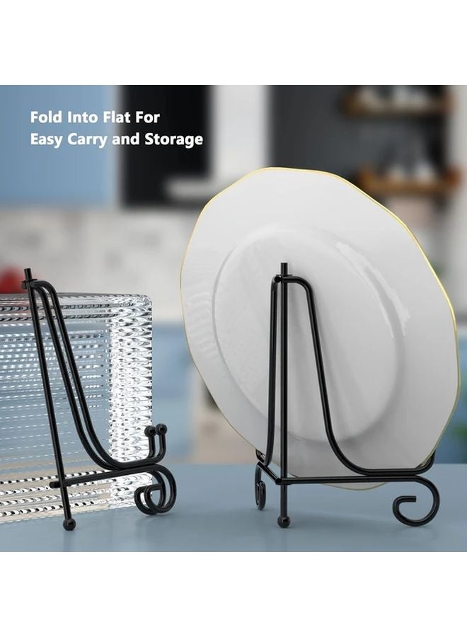 3 Packs 8 Inch Black Iron Easel Stand Set Vintage Style Display Holder For Frames - Image 3