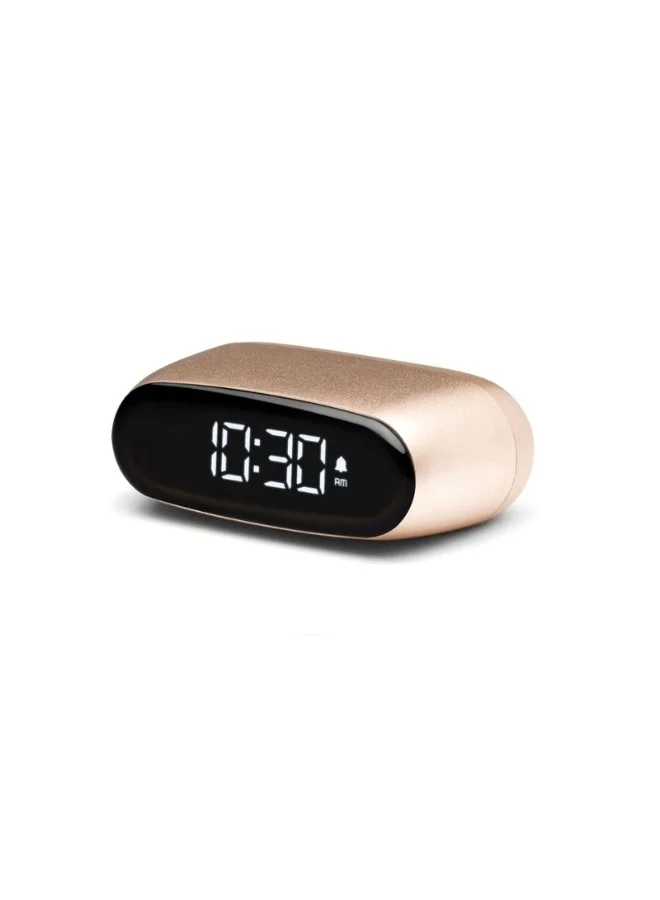 LEXON GOLD Minut Compact Alarm Clock With LCD Screen  | Best Price UAE
